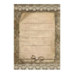 Set 8 papeles de arroz Verja Old Lace Stamperia 10x15cm