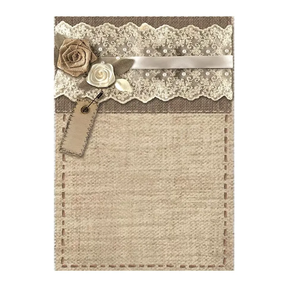 Set 8 papeles de arroz Verja Old Lace Stamperia 10x15cm