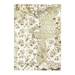 Set 8 papeles de arroz Verja Old Lace Stamperia 10x15cm