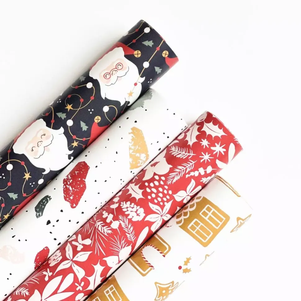 Set 4 papeles de regalo Santas Entrega Especial Cocoloko 50x70cm