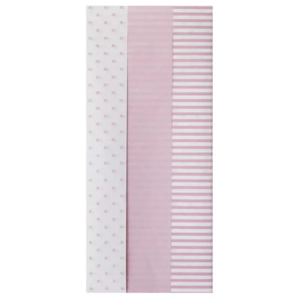 Set 6 Papeles de Seda Surtido Rosa Bebé Clairefontaine 50x70cm