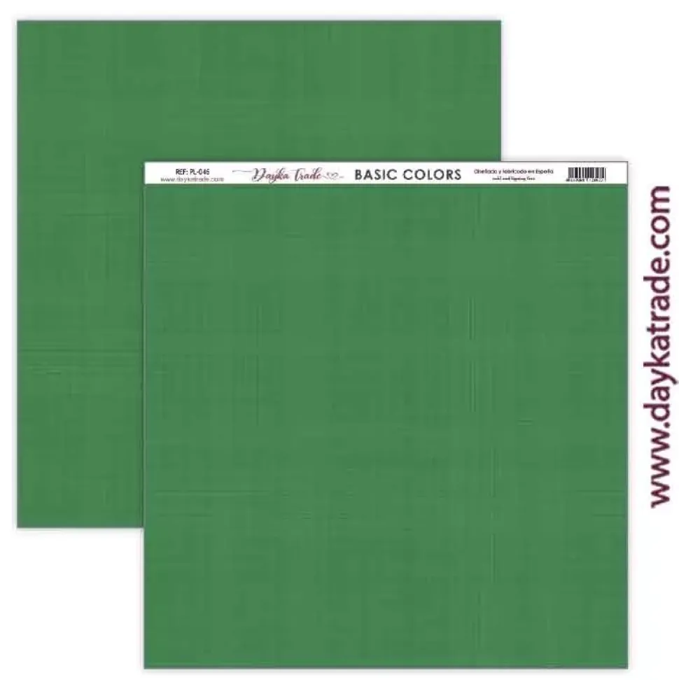 Set 5 papeles PL-046 efecto textura Verde Oscuro Dayka 30x30cm