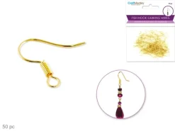 Set 15 Pares Cierres Pendientes Gancho Dorado MultiCraft