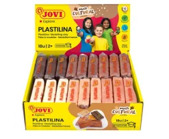 Set 18 Pastillas de Plastilinas Colores Multicultural Jovi 50gr