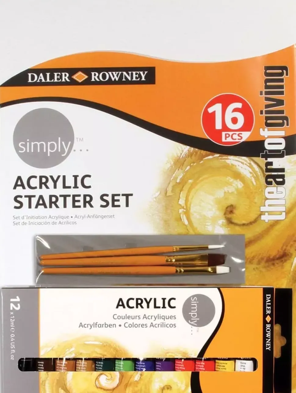 Set 16 Piezas Iniciación Acrílico Daler Rowney