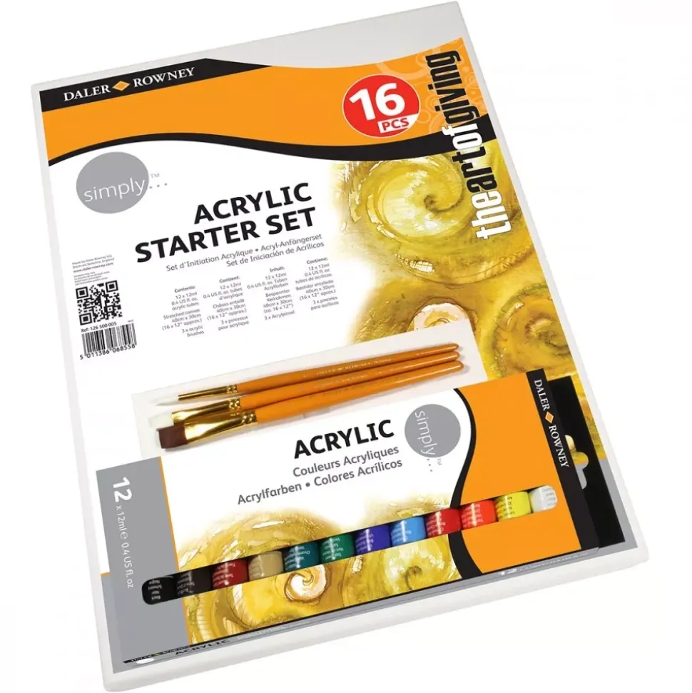 Set 16 Piezas Iniciación Acrílico Daler Rowney