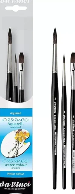 Set 3 pinceles acuarela 5386 Casaneo da Vinci