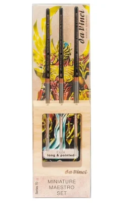 Set 3 Pinceles miniaturas 70 Maestro da Vinci