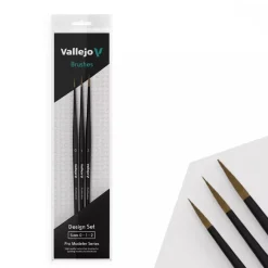 Set 3 pinceles modelismo Design Pro Modeler Vallejo