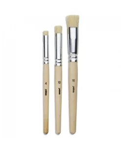 Set 3 pinceles para estarcido cerdas finas Pebeo