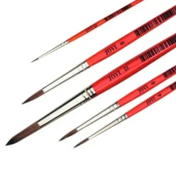 Set 5 Pinceles Redondos Pelo Natural Jovi