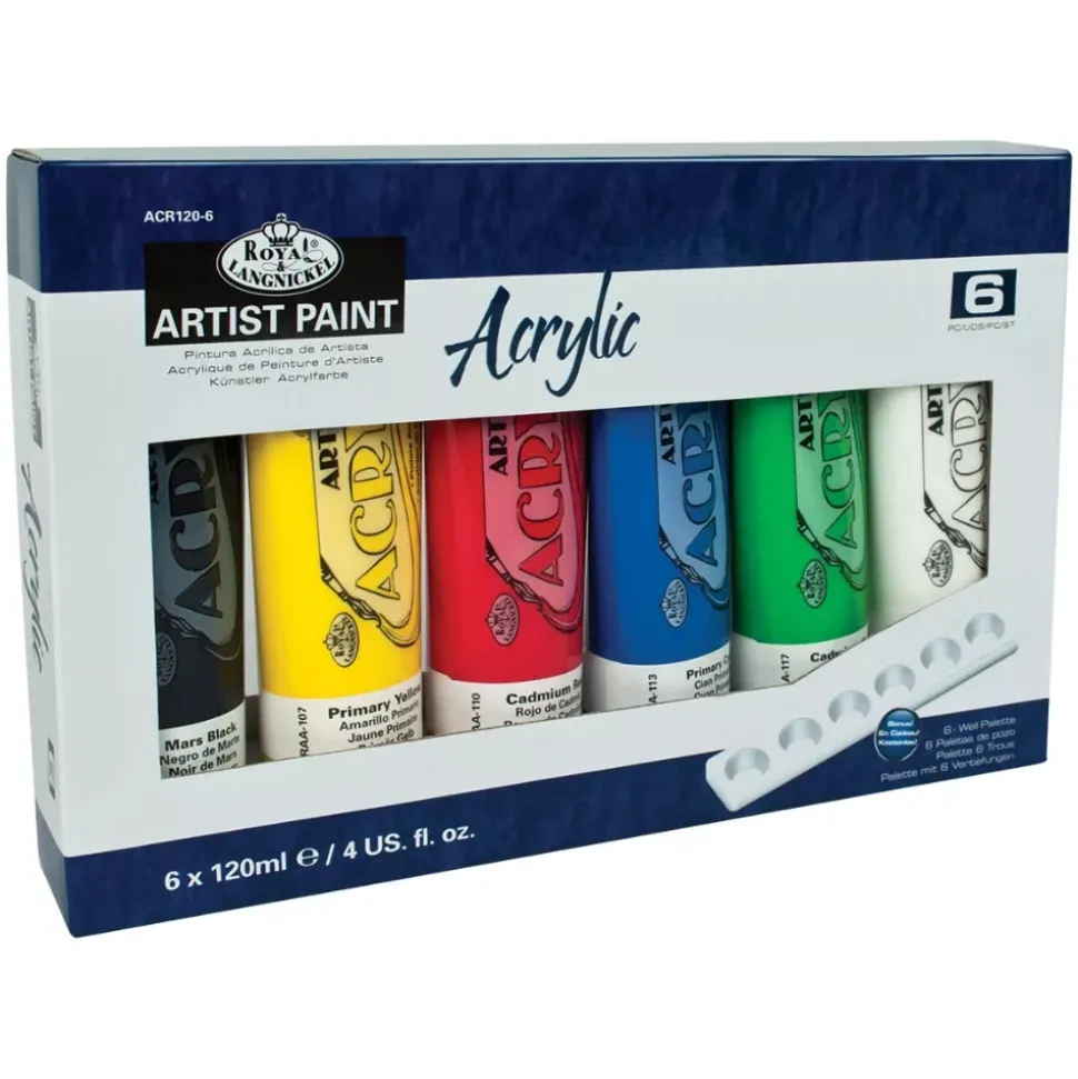 Set 6 Pinturas Acrílicas Royal & Langnickel 120ml