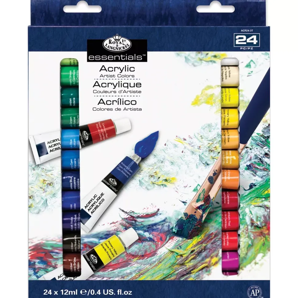 Set 24 Pinturas Acrílicas Royal & Langnickel 12ml
