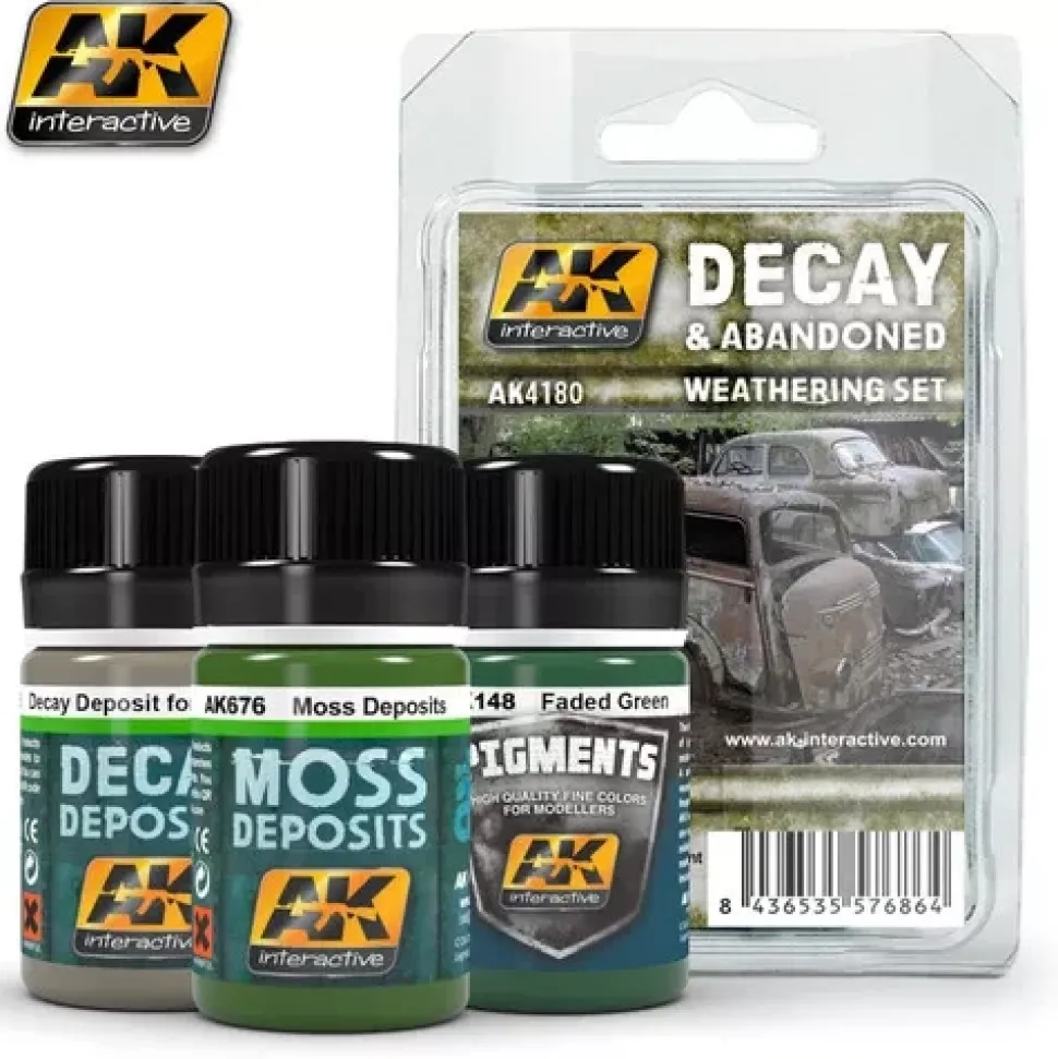 Set 3 pinturas decadencia y abandono AK Interactive 35ml