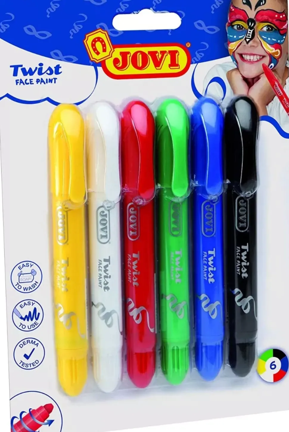 Set 6 Pinturas Maquillaje Twist Colores Surtidos Jovi