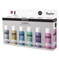 Set 6 Pinturas Metálicas Surtidas Rayher 60ml