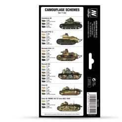Set 8 pinturas modelismo French Camo Colors Pre-War & WWII Vallejo 17ml
