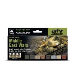 Set 8 pinturas modelismo Middle East Wars 1967’s to Present Vallejo 17ml