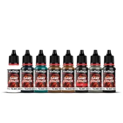 Set 8 pinturas modelismo Non Metallic Metal Game Color Effects Vallejo 18ml