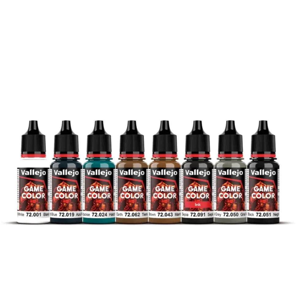 Set 8 pinturas modelismo Non Metallic Metal Game Color Effects Vallejo 18ml