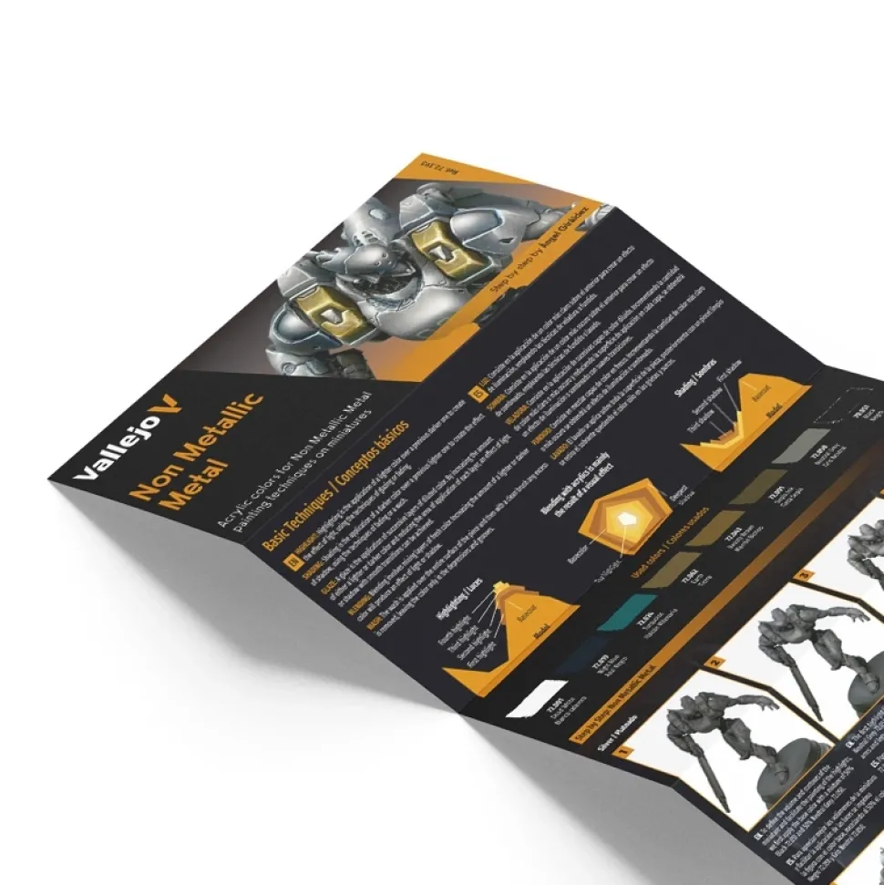 Set 8 pinturas modelismo Non Metallic Metal Game Color Effects Vallejo 18ml