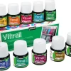 Set 10 pinturas para cristal Vitrail Pebeo 45ml