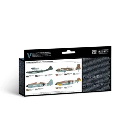 Set 8 pinturas para modelismo 164 Luftwaffe Maritime & Tropical colors Air War Vallejo 17ml
