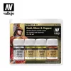 Set 4 pinturas para modelismo 199 Metal Líquido Game Color Effects Vallejo 35 ml