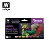 Set 8 pinturas para modelismo 306 Aztec Dragons Fantasy Vallejo 17ml