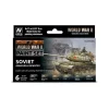 Set 6 pinturas para modelismo 202 WWII Soviet Armour & Infantry Wargames Flames of War Vallejo 17ml