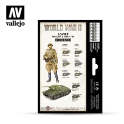 Set 6 pinturas para modelismo 202 WWII Soviet Armour & Infantry Wargames Flames of War Vallejo 17ml