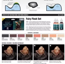 Set 8 pinturas para modelismo 101 Fairy Flesh Fantasy-Pro Vallejo 17ml