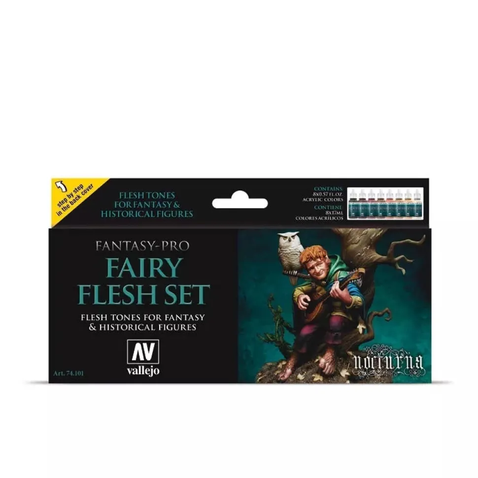Set 8 pinturas para modelismo 101 Fairy Flesh Fantasy-Pro Vallejo 17ml