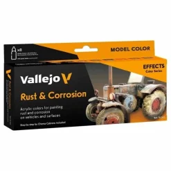 Set 8 pinturas para modelismo 262 Rust & Corrosion Game Color Effects Vallejo 18ml