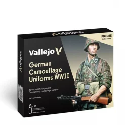 Set 16 pinturas para modelismo 261 German Camouflage Uniforms WWII Figure Vallejo 18ml