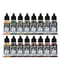 Set 16 pinturas para modelismo 261 German Camouflage Uniforms WWII Figure Vallejo 18ml