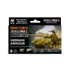 Set 6 pinturas para modelismo 205 WWII German Armour Wargames Flames of War Vallejo 17ml