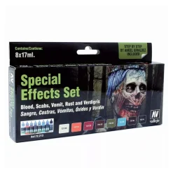 Set 8 pinturas para modelismo 213 Efectos especiales Game Color Effects Vallejo 17ml