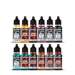 Set 12 pinturas para modelismo 202 Dark Future Squidmar Fantasy Vallejo 18ml