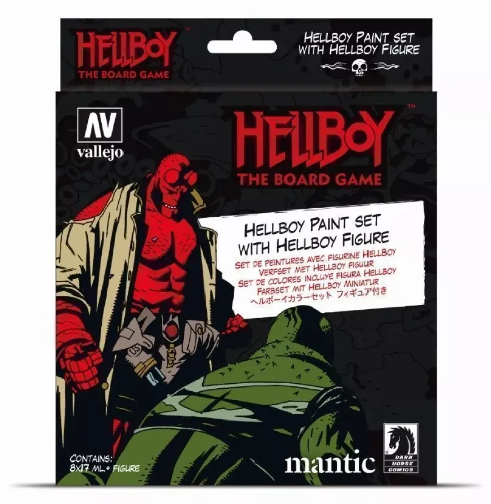 Set 8 pinturas para modelismo 187 Boardgame Hellboy Vallejo 17ml