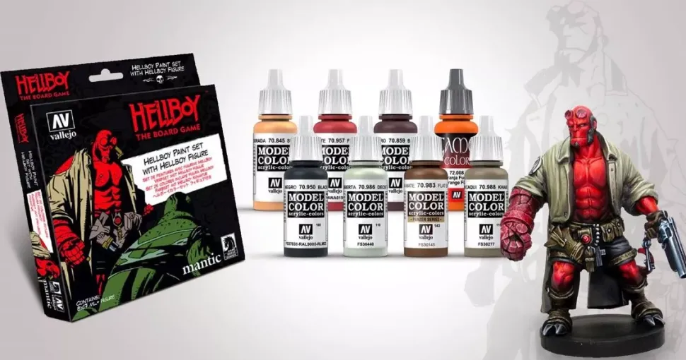 Set 8 pinturas para modelismo 187 Boardgame Hellboy Vallejo 17ml