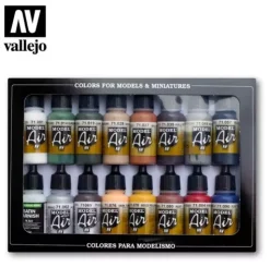 Set 16 pinturas para modelismo 191 Colores ferroviarios Model Air Vallejo 17ml