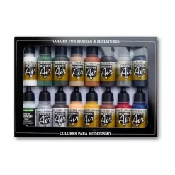 Set 16 pinturas para modelismo 191 Colores ferroviarios Model Air Vallejo 17ml