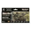 Set 8 pinturas para modelismo 222 WWIII British Armour & Infantry Wargames Flames of War Vallejo 17ml