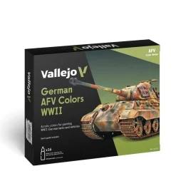 Set 16 pinturas para modelismo 255 German AFV Colors WWII AFV Vallejo 18 ml