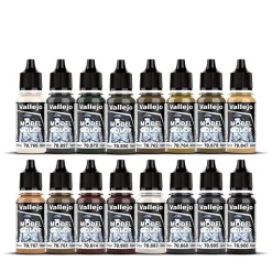 Set 16 pinturas para modelismo 255 German AFV Colors WWII AFV Vallejo 18 ml