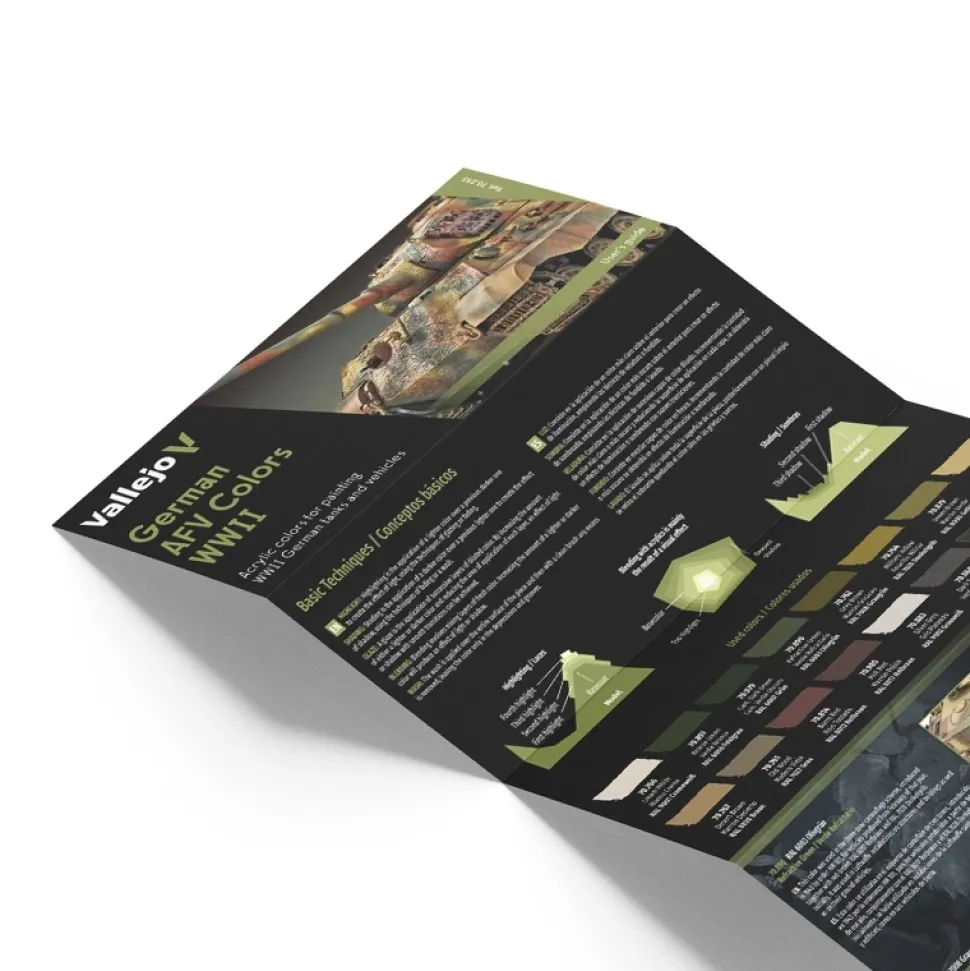Set 16 pinturas para modelismo 255 German AFV Colors WWII AFV Vallejo 18 ml
