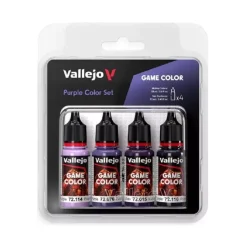 Set 4 pinturas para modelismo 382 Morados Game Color Vallejo 18ml