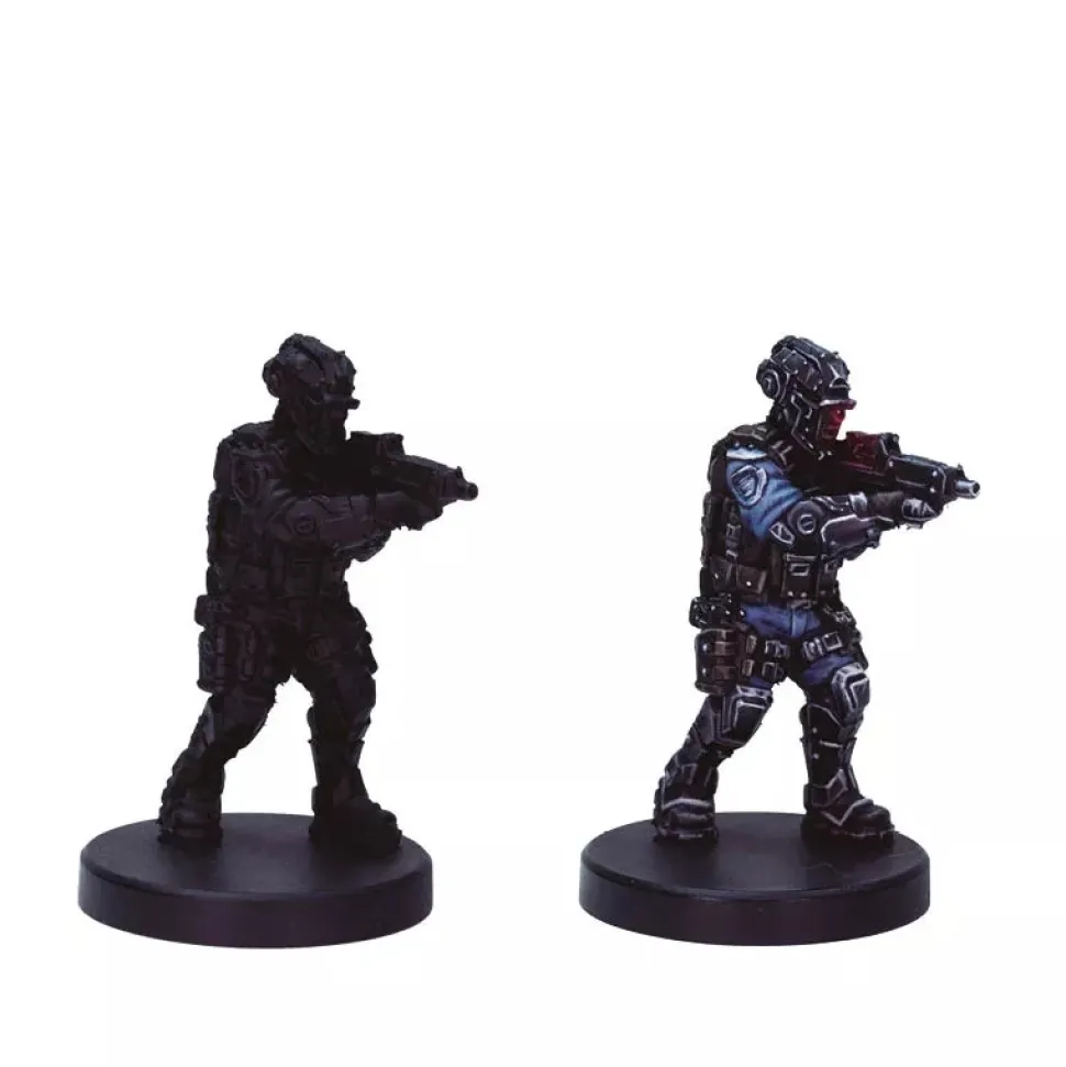 Set 8 pinturas para modelismo 201 Lawmen Cyberpunk Vallejo 17ml