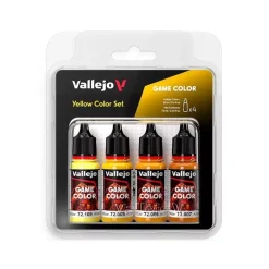 Set 4 pinturas para modelismo 387 Amarillos Game Color Vallejo 18ml